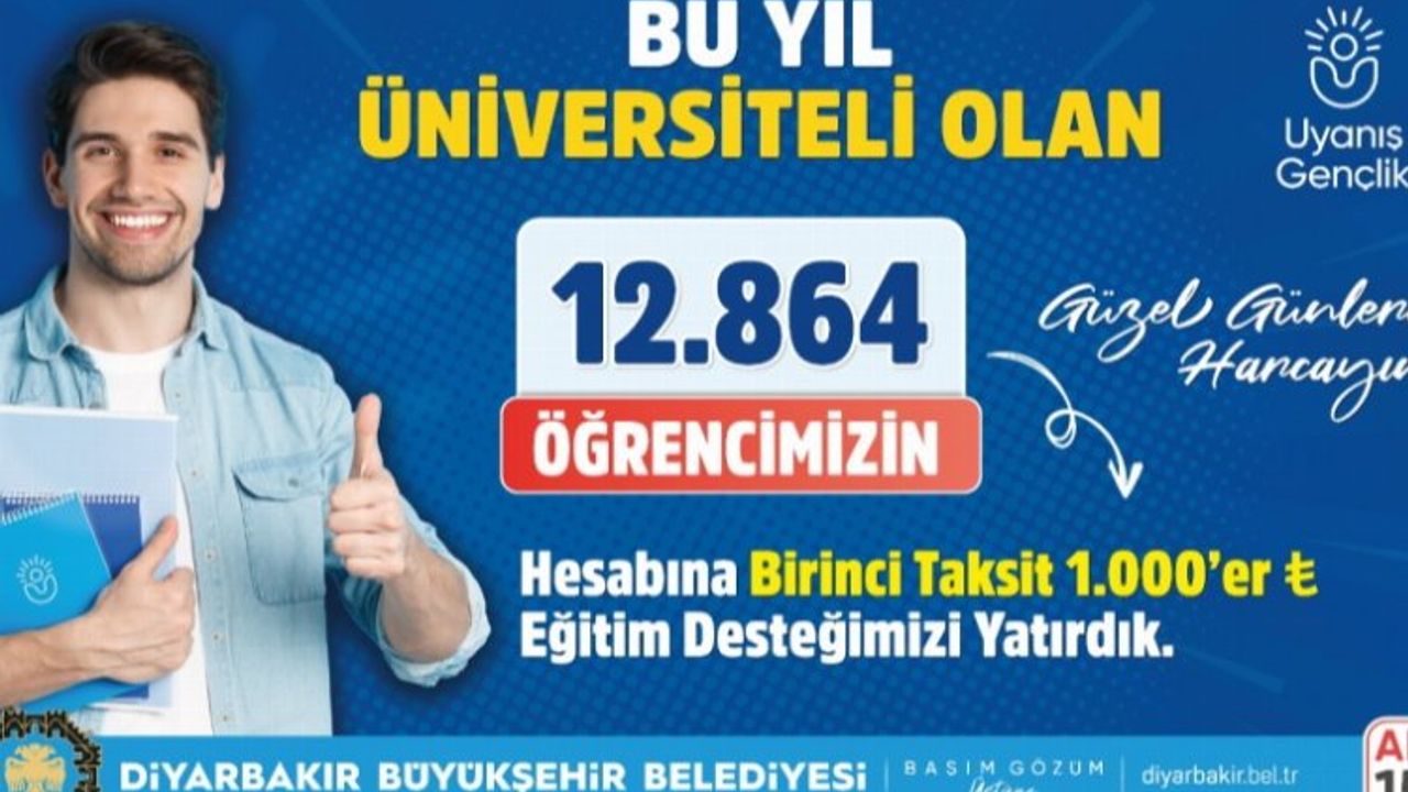 Diyarbakır Büyükşehir'den üniversitelilere eğitim desteği