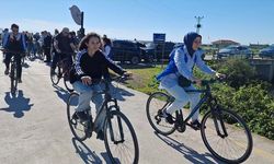 Bafra’da Kuş Cenneti’nde bisiklet turu düzenlendi
