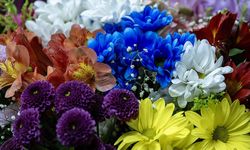 Anneler için dükkanlar rengarenk çiçeklerle süslendi