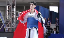 Milli tekvandocu Furkan Ubeyde Çamoğlu'ndan Avrupa Şampiyonası'nda altın madalya