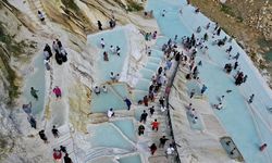 Pamukkale'yi andıran Göksu travertenlerine ziyaretçi sayısı yüzde 50 arttı