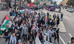 İsveç'te, İsrail'in Filistin ve Lübnan'a yönelik saldırıları protesto edildi