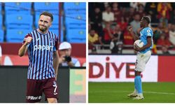 Trabzonspor'un hücumdaki en etkili oyuncuları Banza ve Visca