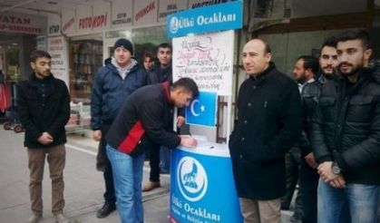 Ülkü Ocaklarından Uygur Türklerinin Türkiye’ye Alınması İçin İmza Kampanyası
