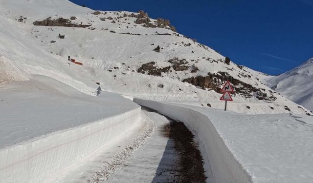Şırnak'ta kardan kapanan 2 bin 230 rakımlı Tanin Geçidi ulaşıma açıldı