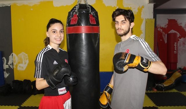 Milli kick boksçular Aybüke ve Ferit, Avrupa Oyunları'nda zirveye odaklandı