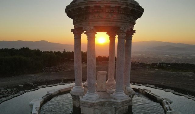 "Gladyatörler şehri" Kibyra, gün doğumunda dron ile görüntülendi