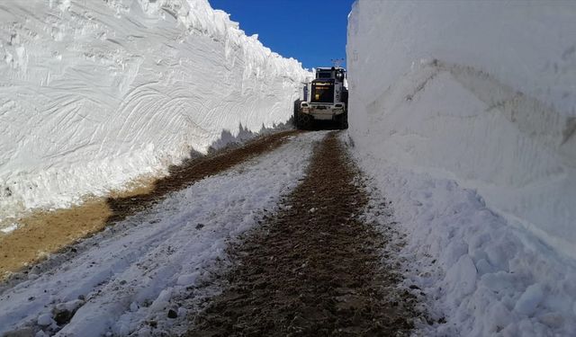 Hakkari'de kar nedeniyle kapanan üs bölgelerinin yolu açıldı