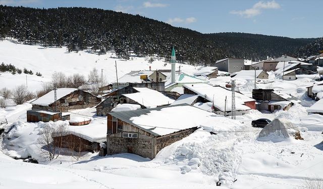 Kars'ta 2 bin 350 rakımdaki karla kaplı köyde umutla baharı bekliyorlar