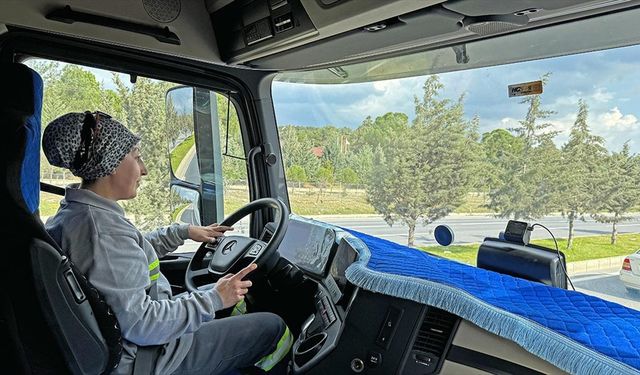 Tır şoförü Sevda, Kahramanmaraş'ın yollarını aşındırıyor