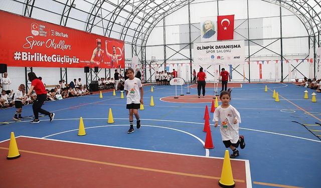 Hatay'da TMOK ve BtcTurk desteğiyle açılan spor salonları ve okulları, çocukları ağırlayacak