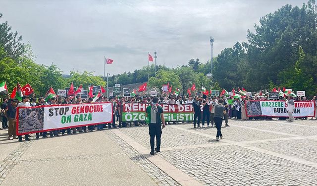 ODTÜ'de İsrail'in saldırıları protesto edildi