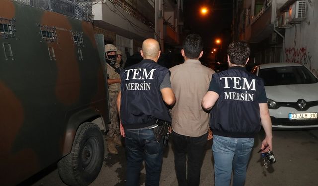 Mersin'de terör örgütü PKK/KCK operasyonunda 12 zanlı yakalandı