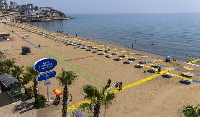 Mersin'in plajlarında turizm sezonu hazırlıkları tamamlandı