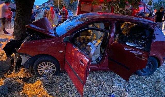 Balıkesir'de ağaca çarpan otomobildeki 2 kişi öldü, 6 kişi yaralandı