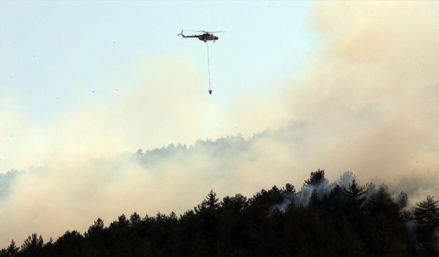 Kastamonu'da çıkan orman yangınına ekiplerin müdahalesi sürüyor