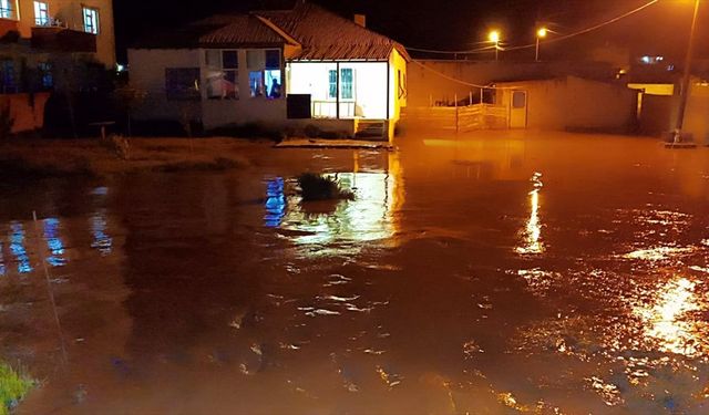 Van'da şiddetli sağanak taşkına neden oldu