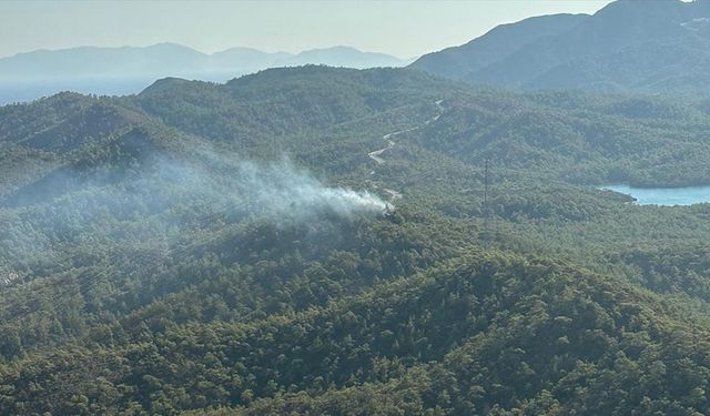 Marmaris'te çıkan orman yangını ekiplerin müdahalesiyle söndürüldü