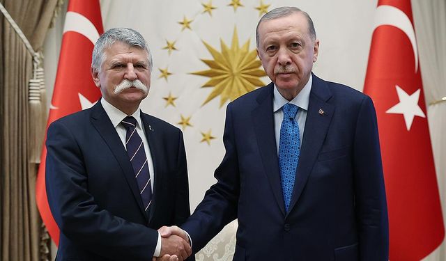 Cumhurbaşkanı Erdoğan, Macaristan Ulusal Meclis Başkanı Köver'i kabul etti