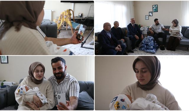 Bakan Göktaş, Aile ve Gençlik Fonu ile yuva kurup bebek sahibi olan çifti tebrik etti