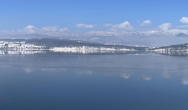 Bolu'nun içme suyu kaynağı Gölköy Barajı'nda su seviyesi tam doluluğa ulaştı
