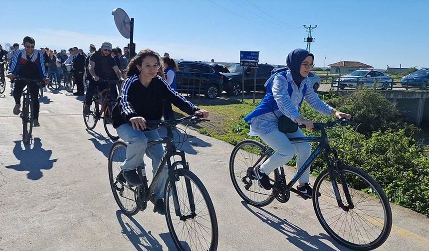 Bafra’da Kuş Cenneti’nde bisiklet turu düzenlendi