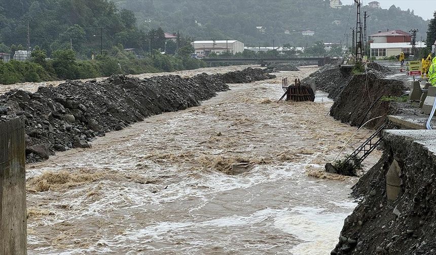 Artvin'de şiddetli yağış etkili oldu