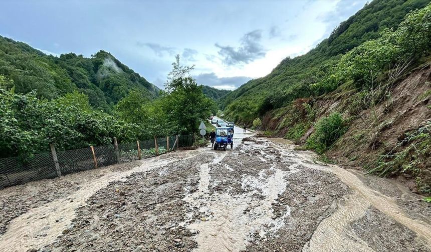 Ordu'nun İkizce ilçesinde şiddetli yağış hasara neden oldu