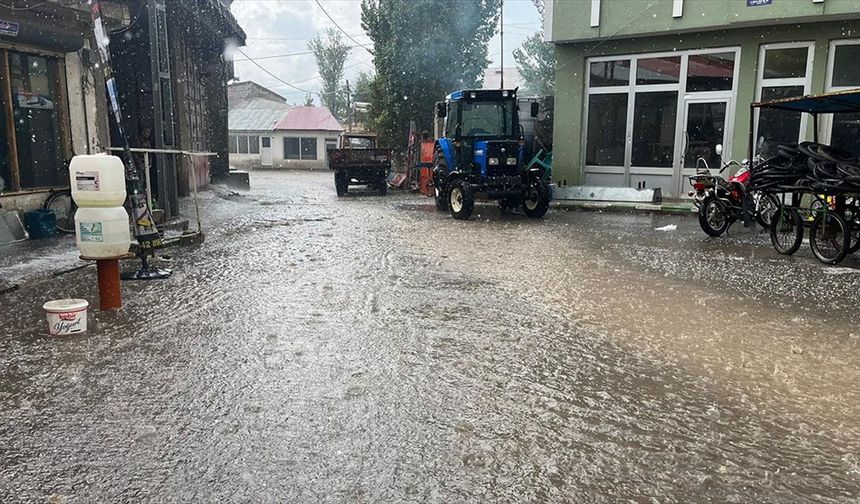 Ağrı'da sağanak ve dolu etkili oldu