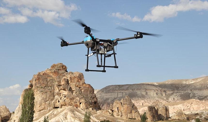 Kapadokya’da yerli dron test uçuşunda yer altı tüneli bulundu