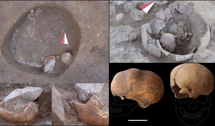 Yassıhöyük'te 6 bin yıllık şekillendirilmiş kafatası bulundu