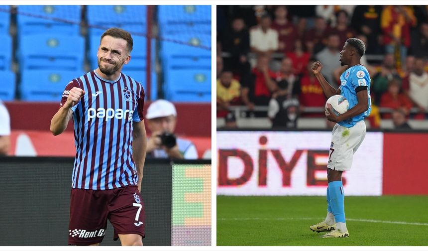 Trabzonspor'un hücumdaki en etkili oyuncuları Banza ve Visca