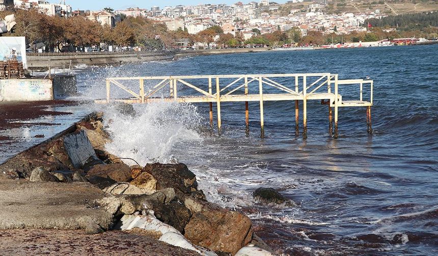 Tekirdağ'da deniz ulaşımına poyraz engeli