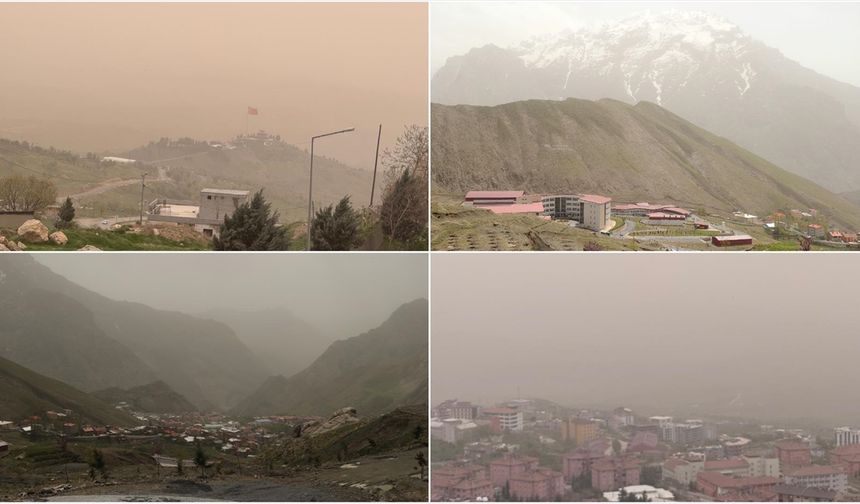 Şırnak ve Hakkari'de toz taşınımı etkili oldu