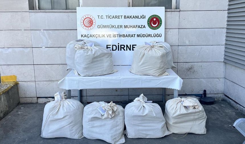 Kapıkule'de X-ray taraması yapılan otobüste 87 kilo 752 gram uyuşturucu ele geçirildi