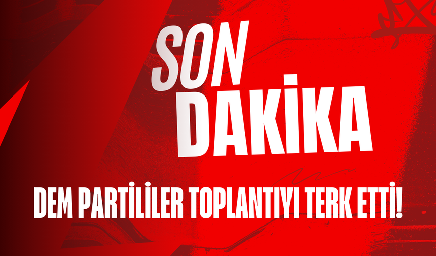 Süreç Komisyonu Toplantısında Gerginlik! DEM Partili Üyeler Salonu Terk Etti