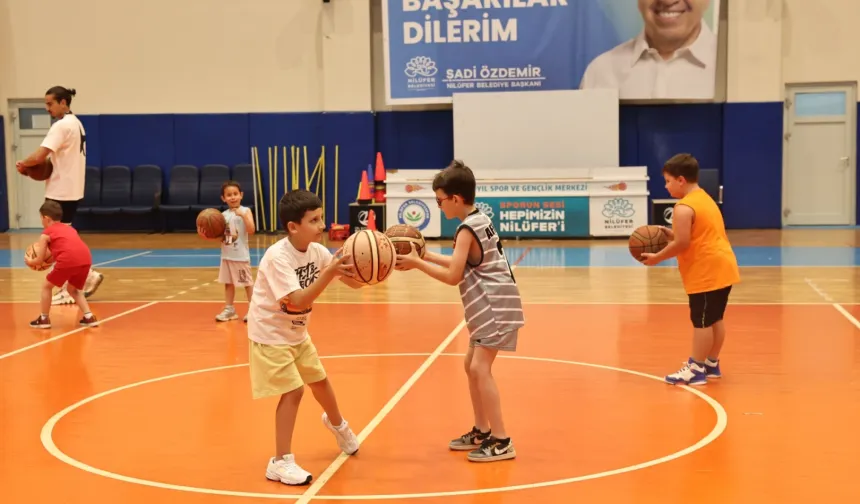 Bursa Nilüfer'de çocukların spor dolu yaz heyecanı